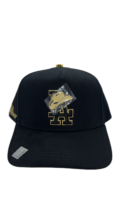 LA Sombreros Negro/Dorado BB